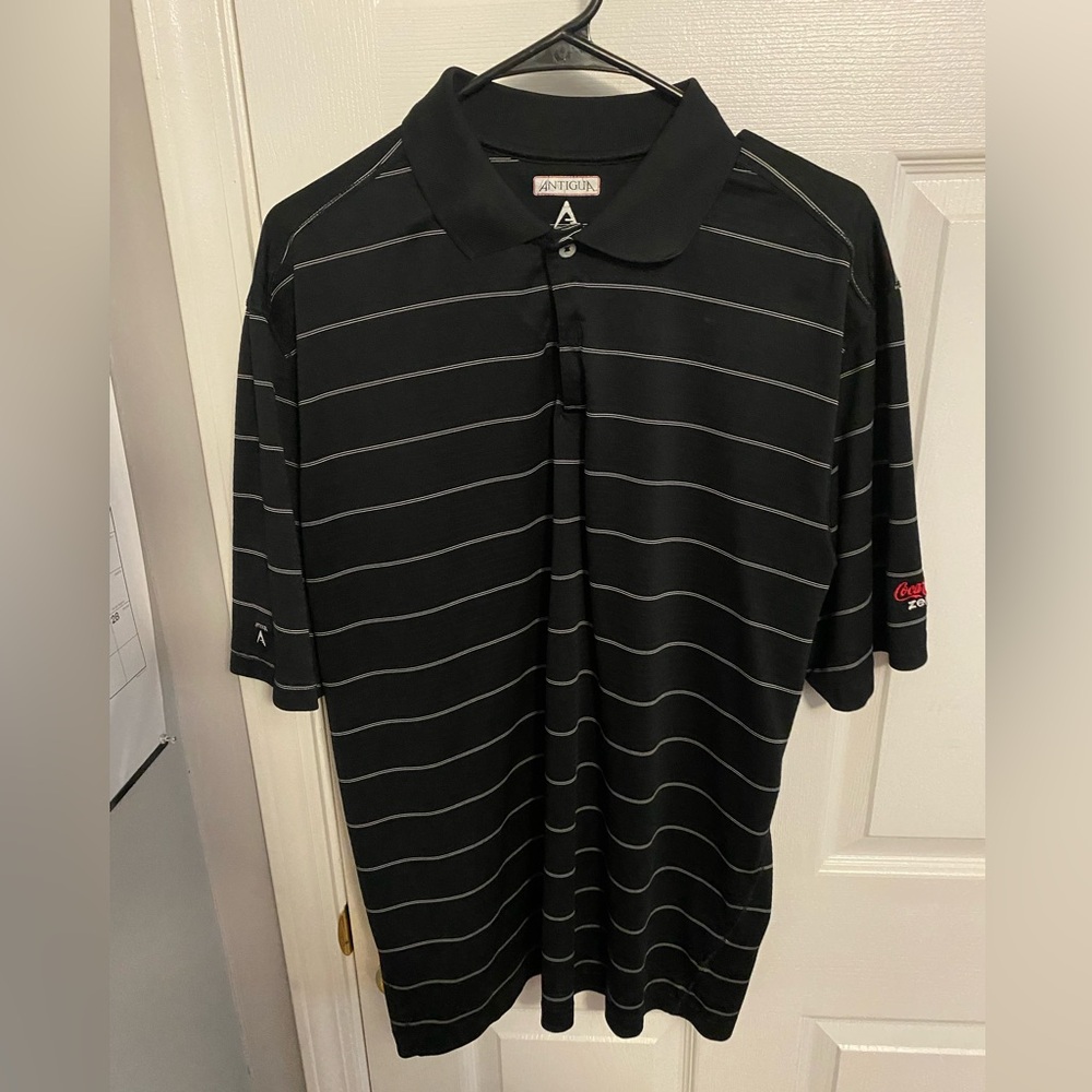 Black Nike Coca Cola golf shirt size large